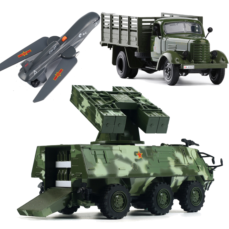 合金回力声光玩具仿真军事模型防空导弹装甲车翔龙无人机直升飞机