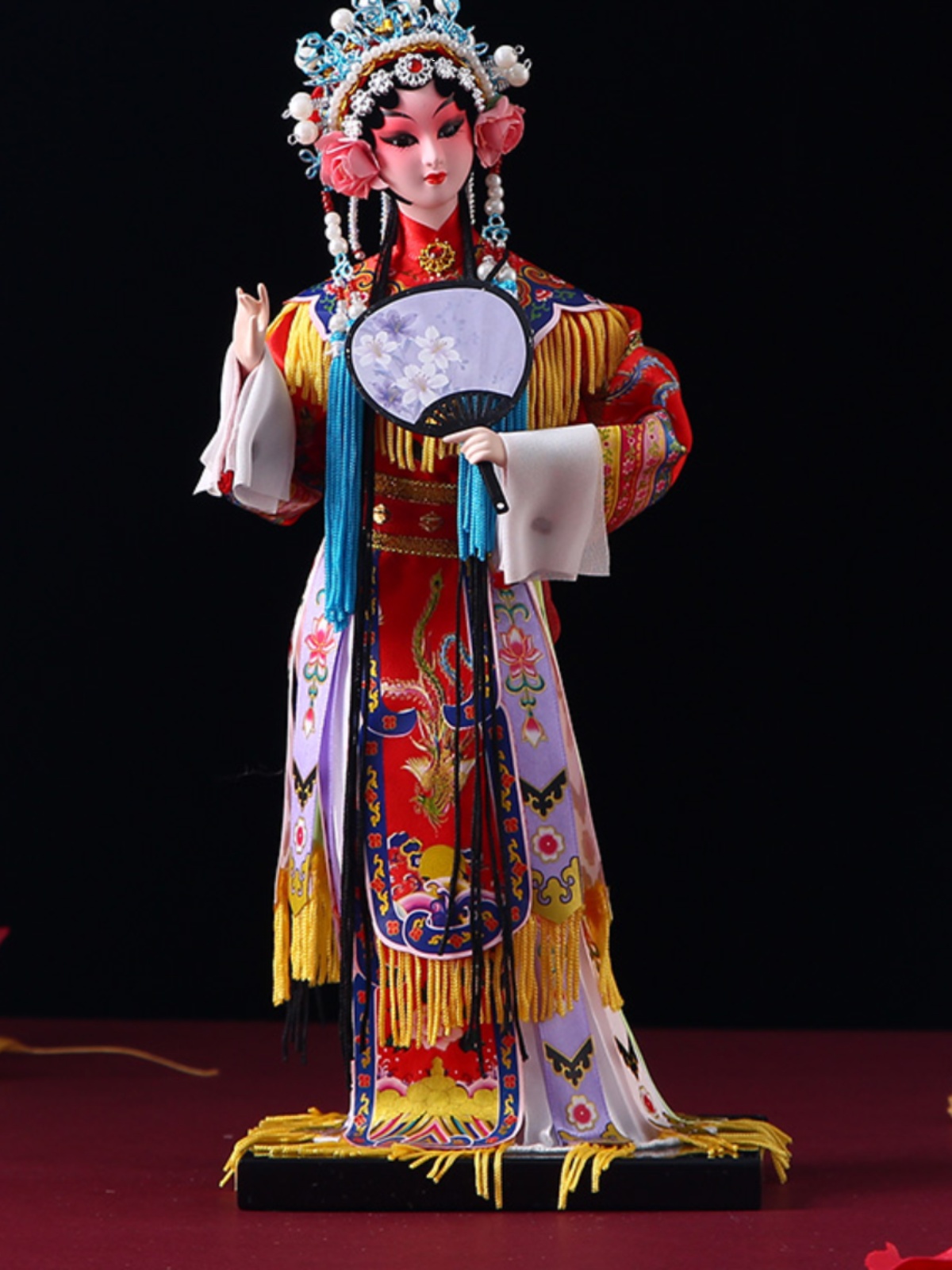 中国风特色工艺品绢人北京剧人偶精品娃娃送老外出国礼品礼物摆件