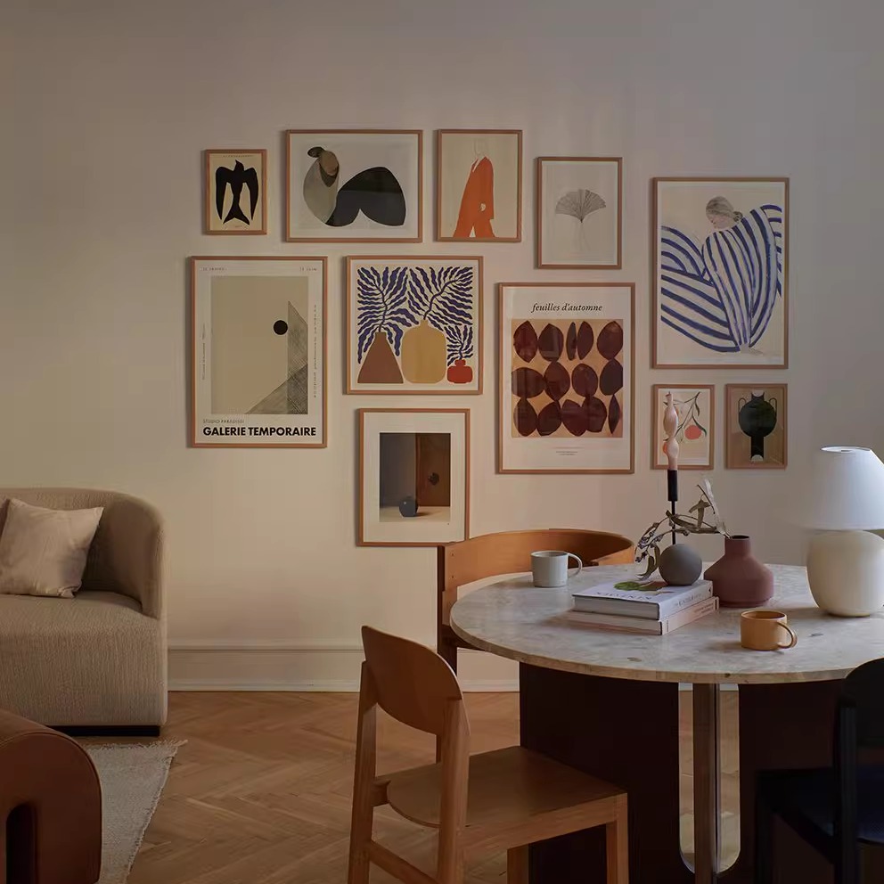 Hygge Design 北欧丹麦设计抽象艺术海报 卧室客厅餐厅装饰画