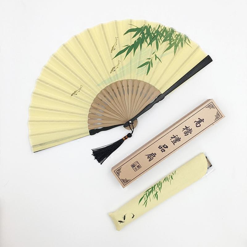 扇子折扇中国风男夏季随身便携折叠扇复古风汉服女式古典小扇竹子