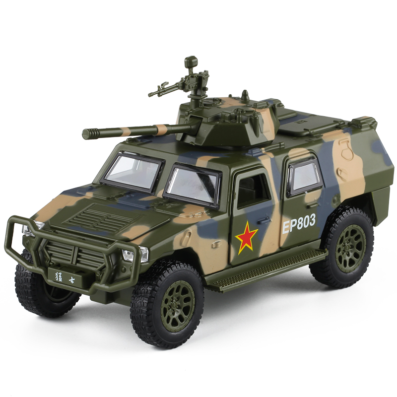 6开门 东风猛士军事防爆装甲车坦克战车仿真合金汽车模型玩具摆件