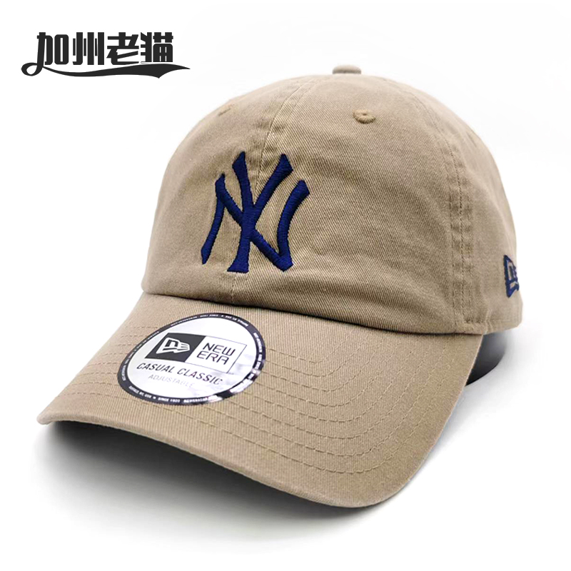 New Era纽亦华夏季新款 MLB棒球帽子NY弯檐帽软顶刺绣男女遮阳潮