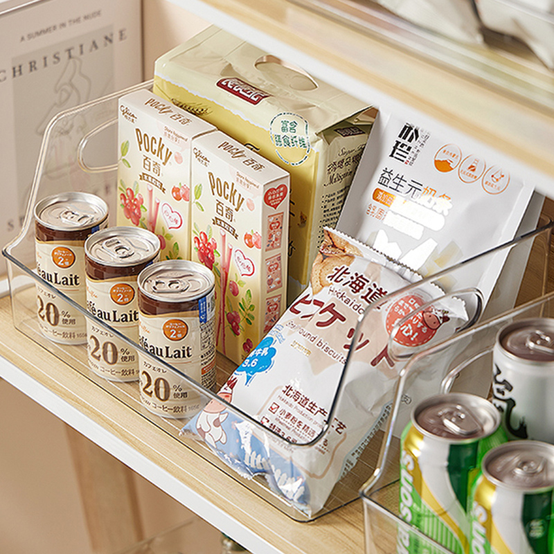 透明零食收纳盒亚克力客厅杂物储物收纳筐宿舍桌面超市展示整理盒