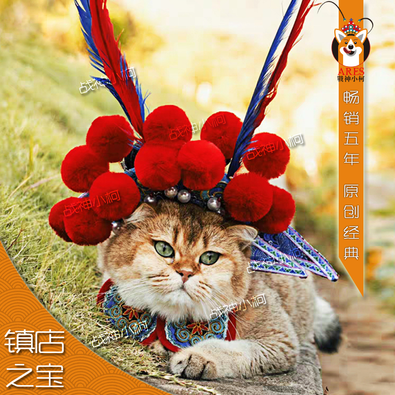 【战神小柯】中国风宠物猫服饰大武生刀马旦戏曲造型英短美短渐层