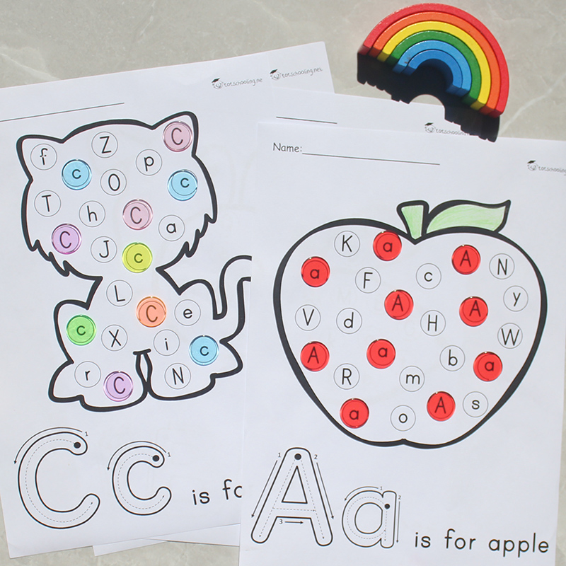 儿童英语启蒙26个大写字母点点画A-Z亲子2-4岁幼儿园描红本练习