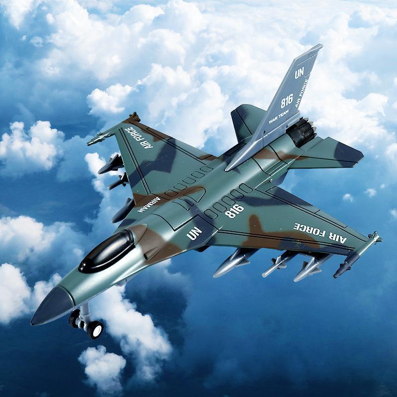 合金机战斗玩具模型飞机仿真儿童回力航模轰炸20苏35鱼鹰运输军事