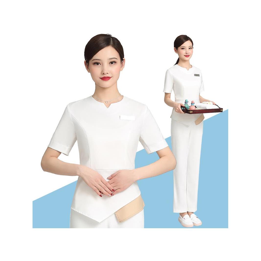 美容整形医院工作服套装裤子白色皮肤管理美容养生技师服定制logo
