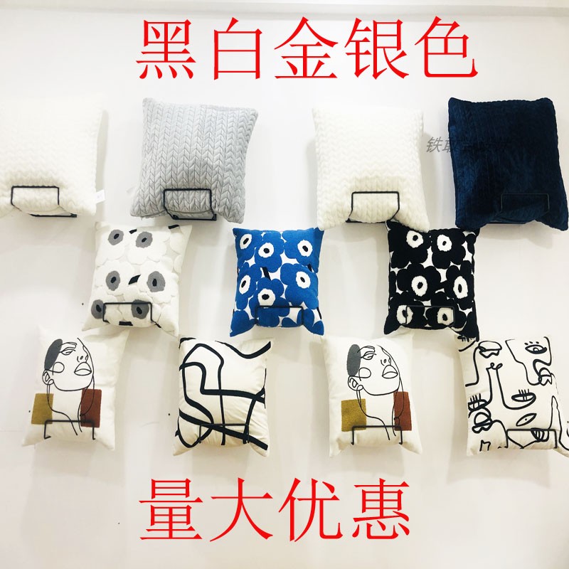 家纺店枕头枕芯抱枕展示架上墙道具被枕沙发枕陈列促销收纳架壁挂