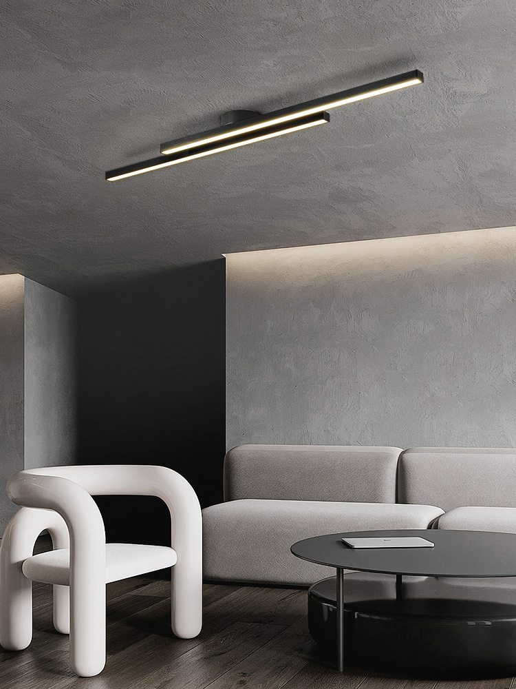 极简客厅灯2022年新款长条吸顶灯创意个性主卧室书房北欧艺术灯具