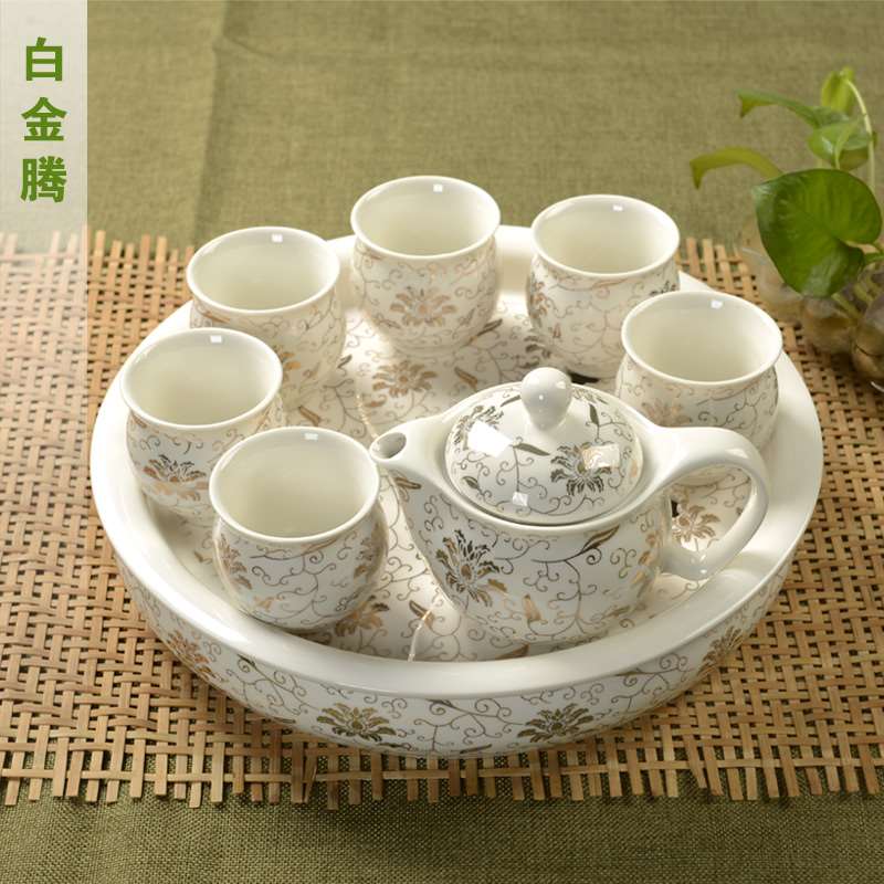 新品整套陶瓷茶具套装 双层景德镇青花瓷隔热茶杯茶壶花茶艺茶海