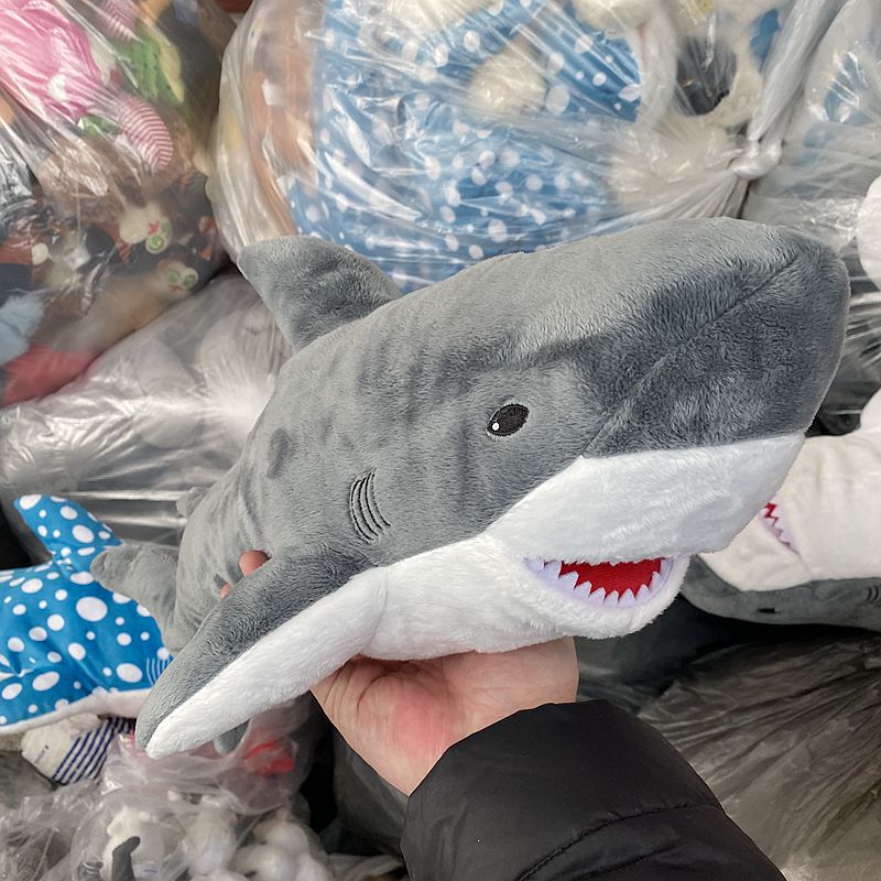 凶猛的海洋动物大白鲨公仔鲨鱼玩偶儿童科教认知毛绒玩具抱枕礼物