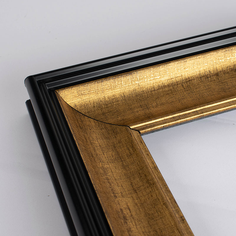 直销做旧金色画框4060可定制任意尺寸相框装饰R镜子墙面线条搭配