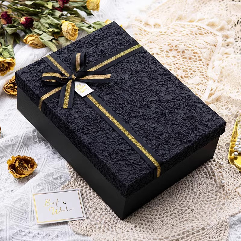 礼物盒送男生礼物包装盒礼品盒生日盒子黑色情人节定制礼盒空盒子
