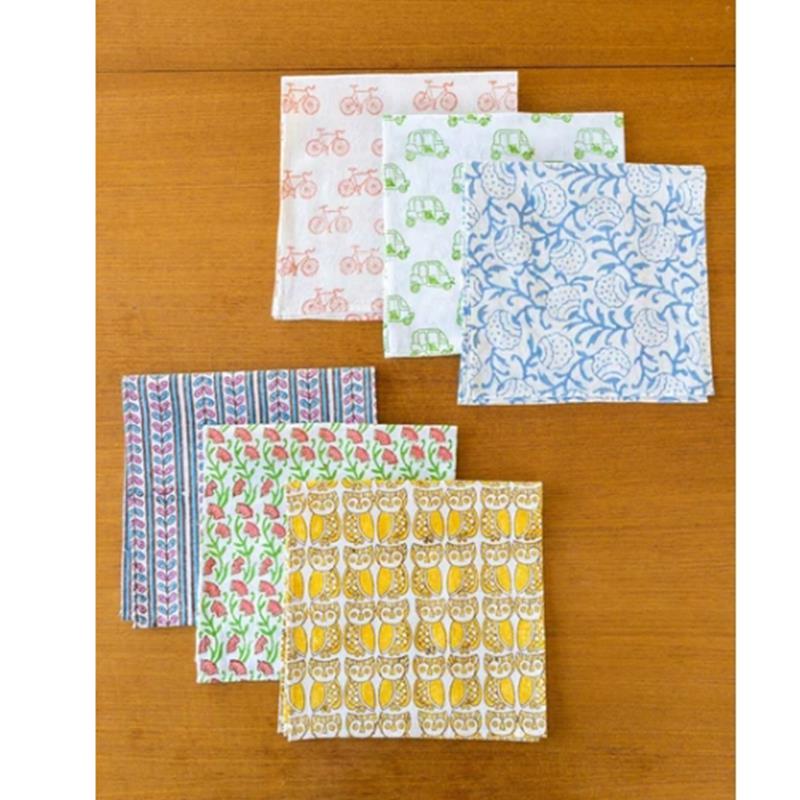 「森林食堂」 日本People Tree印花手帕1c00%棉方巾便当巾