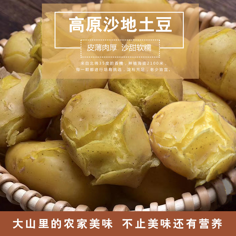 甘肃定西特产新鲜土豆9-10斤农家自种黄心土豆洋芋包邮2021年新货
