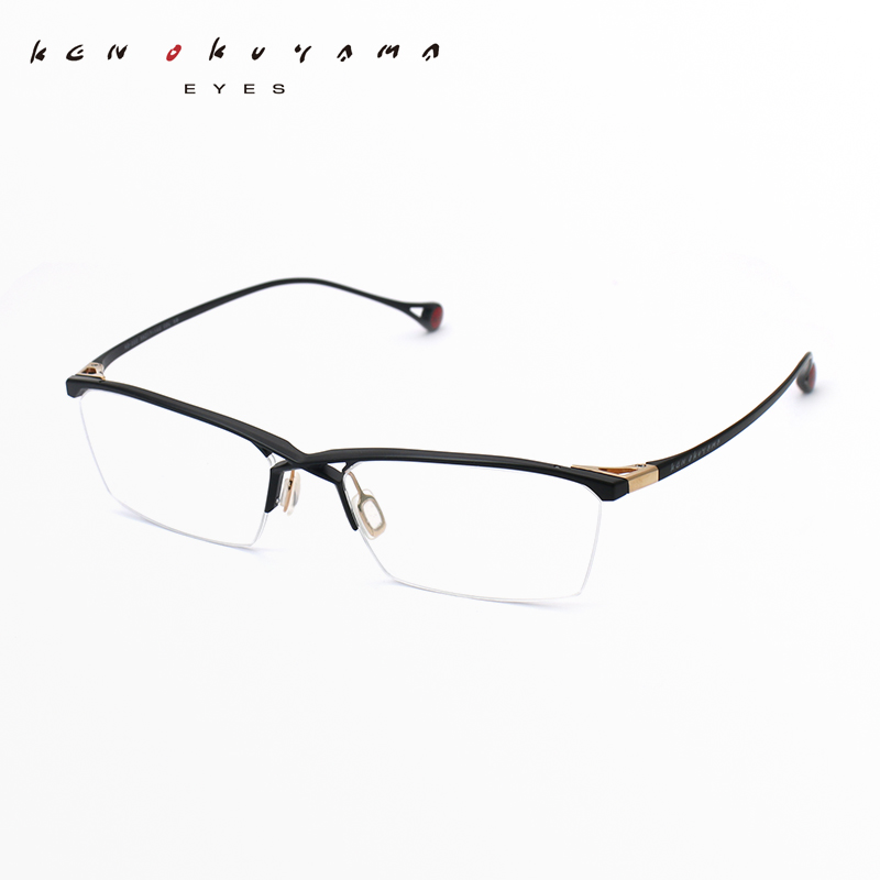 日本Ken Okuyama奥山清行眼镜框男半框商务超轻纯钛手工眼镜架222