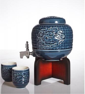 乾唐轩活瓷势在必得盛水器冷水壶陶瓷耐热茶具中式复古储水罐