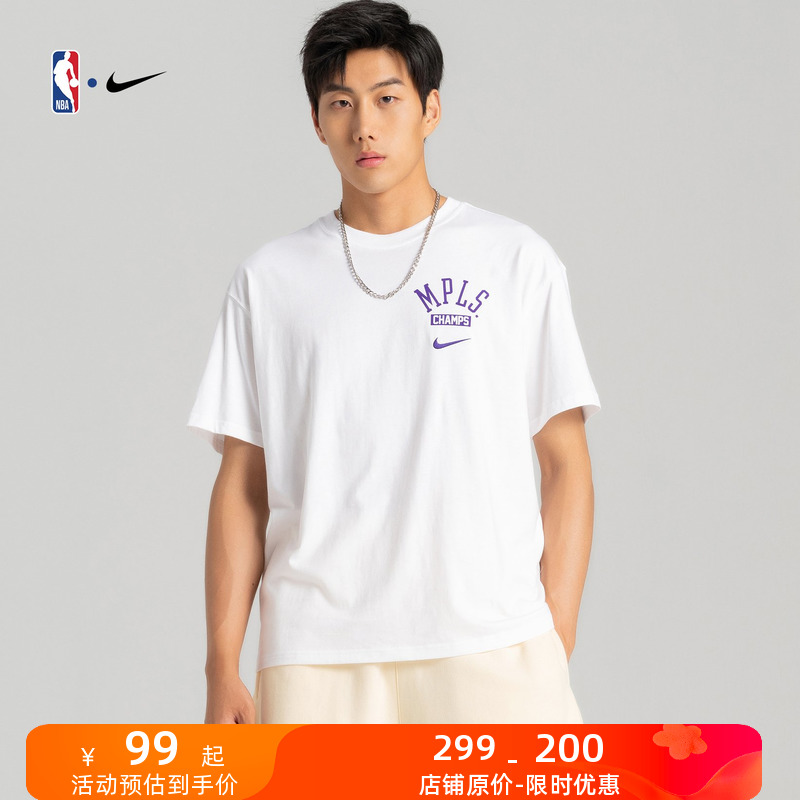 【限时特惠】湖人队Courtside City Edition男子T恤时尚NBA-Nike