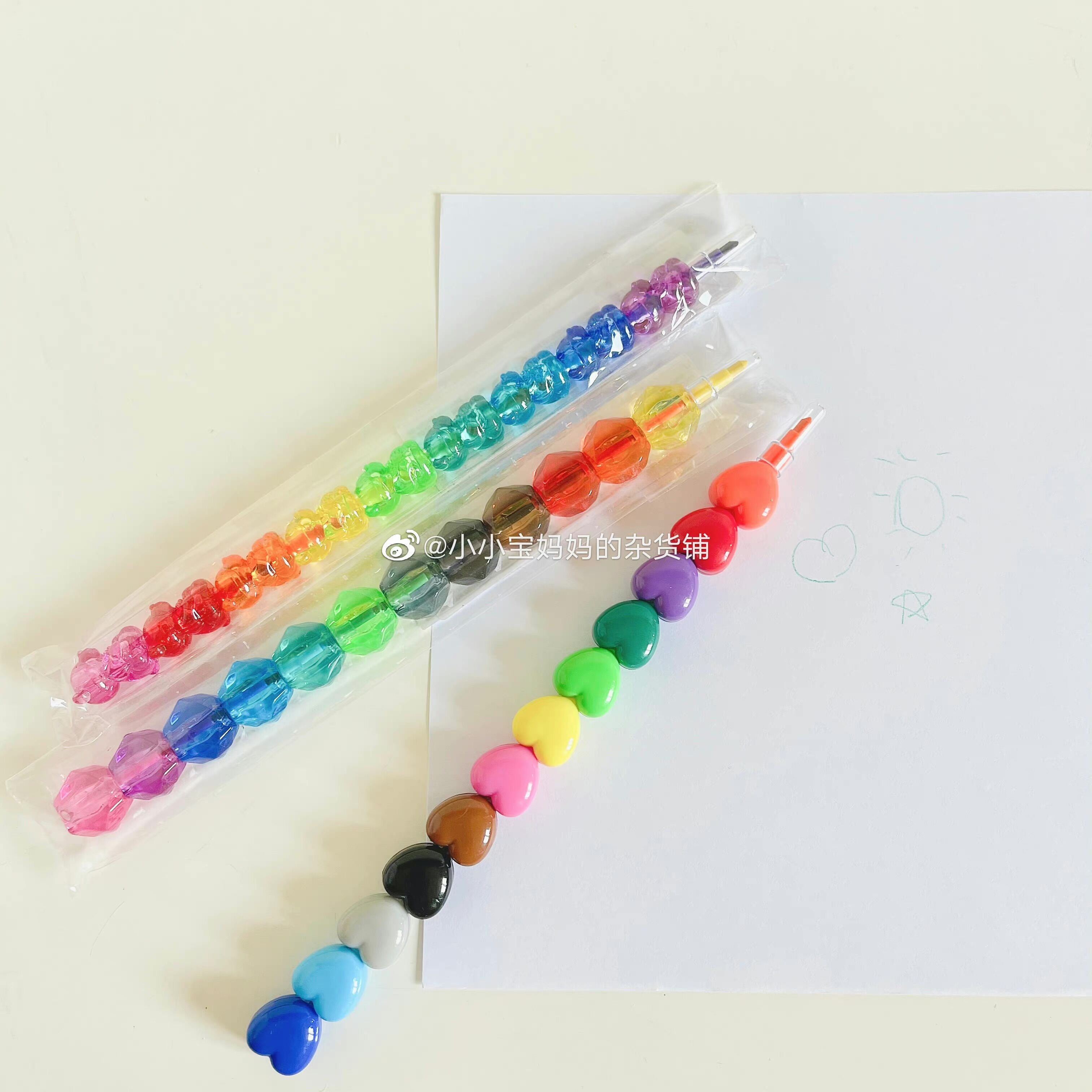 现货日本采购 超可爱创意可自由组合彩色宝石迷你蜡笔