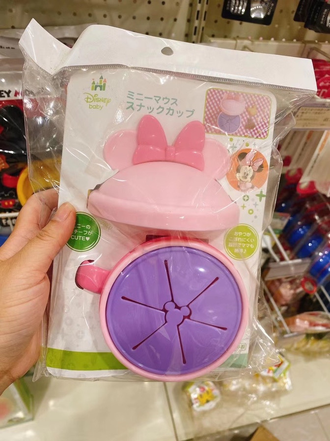 现货 日本采购  锦化成迪斯尼米奇米妮宝宝婴儿餐碗防漏零食杯
