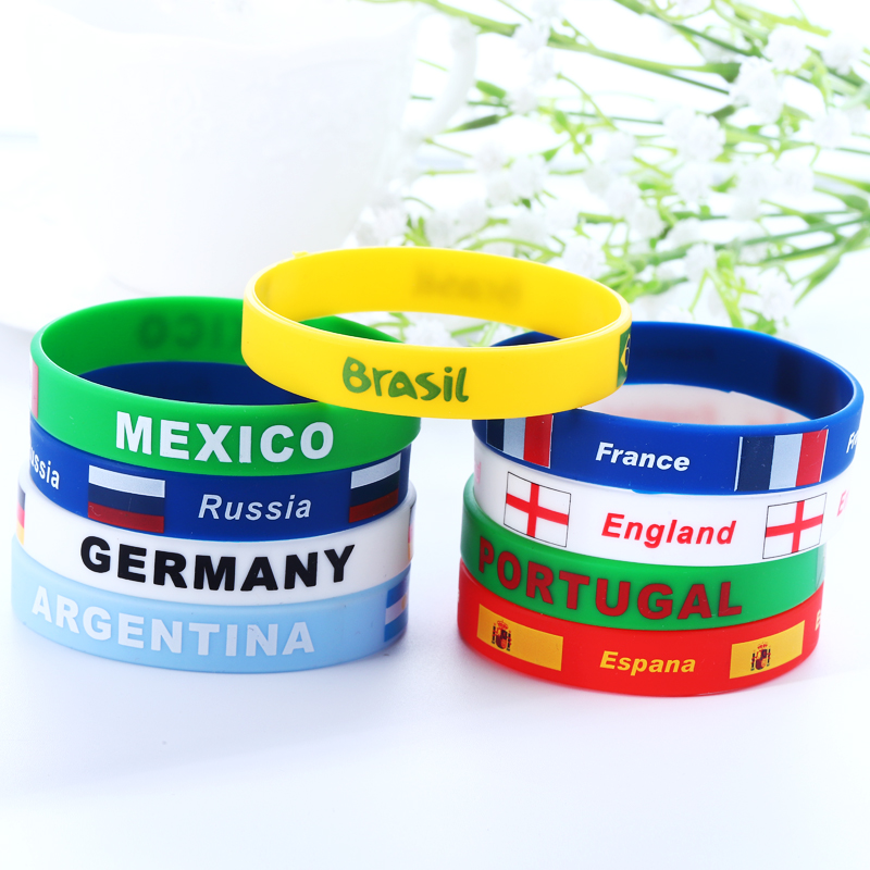 2024德国欧洲杯足球迷纪念品小礼品手环德国法国阿根廷巴西腕带
