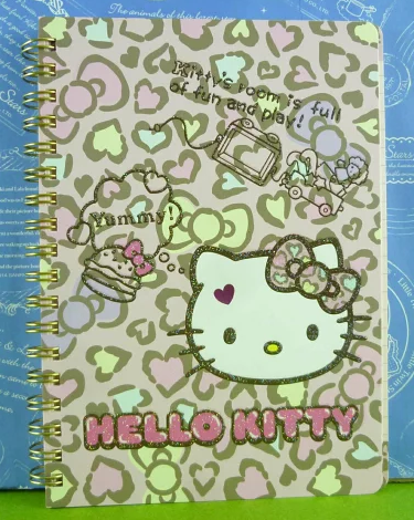 Hello Kitty 凯蒂猫 笔记本 蝴蝶结豹纹