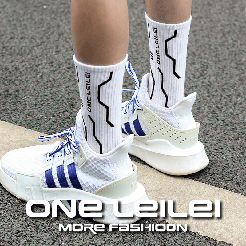 3双 长筒袜子男女高筒纯棉冬季运动条纹字母嘻哈街头潮流韩版时尚