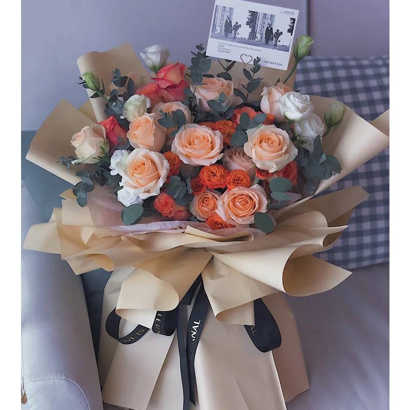 武汉香槟向日葵玫瑰花束鲜花速z递重庆长沙同城送女友生日配送花