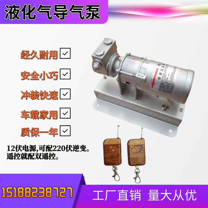 液化气导气泵12v车载小型12V个人用导气泵倒气泵液化气石油泵新型
