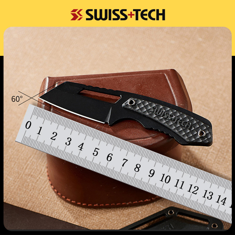 瑞士科技户外钥匙链小刀野外求生刀直刀防身便携小刀edc装备