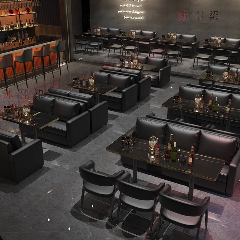 新品酒吧清吧咖啡厅桌椅组合音乐酒馆餐吧西餐厅奶茶店餐饮卡座沙