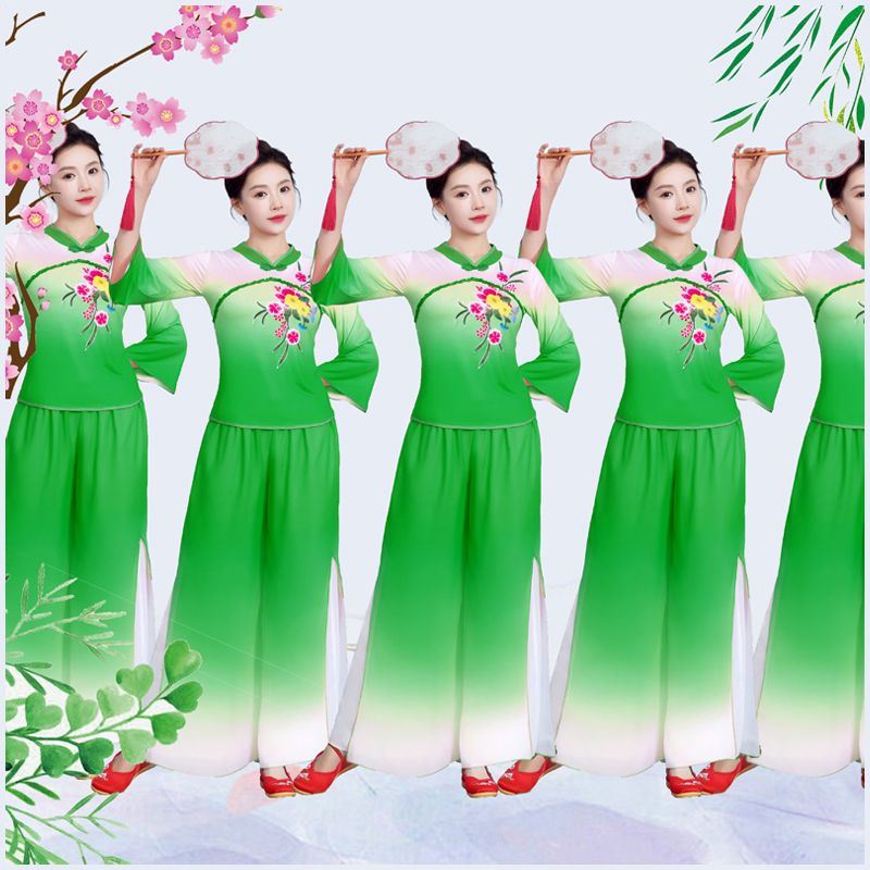 抖音舞蹈中国风表演服古典新款女士广场舞扇子舞蹈服
