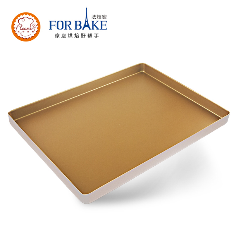 法焙客喜之焙不粘长方形烤盘40*30金色大尺寸烤盘烘焙模具家用