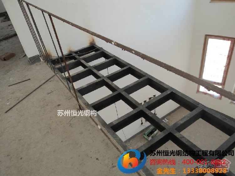 苏州岩棉板钢结构加层钢结构阁楼加层钢结构楼梯平台