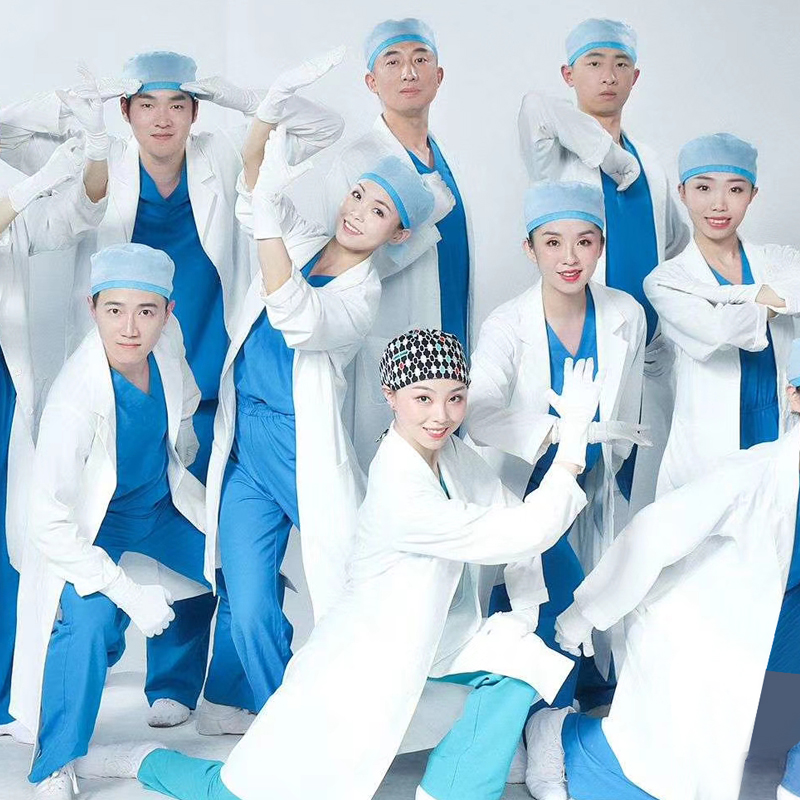 抗疫舞蹈服护士舞蹈演出服醉美逆行者医生护士合唱表演服男女套装