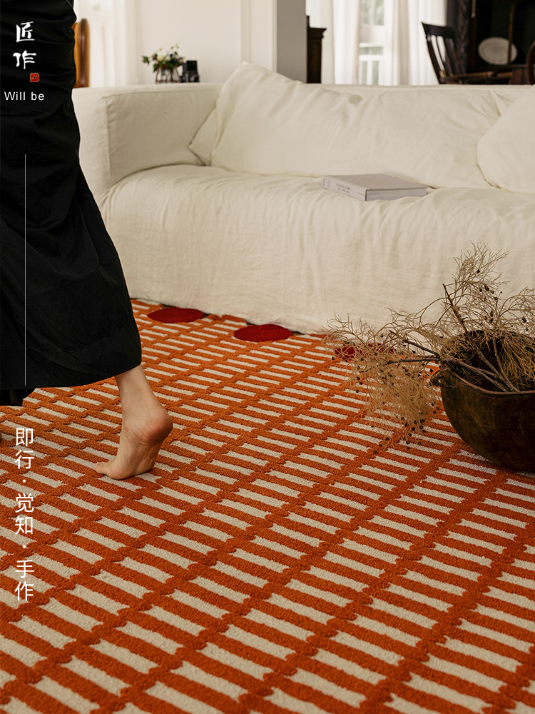匠作手工 高阶品位羊毛红地毯|复古2023年新款高级感别墅大宅客厅