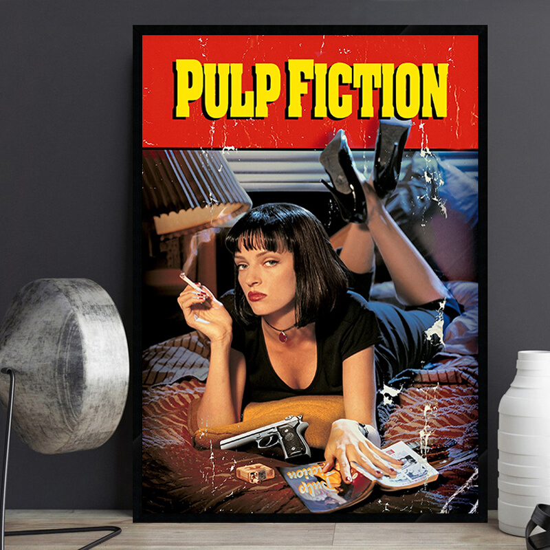 Pulp Fiction 低俗小说欧美经典电影海报装饰画复古影院酒吧挂画