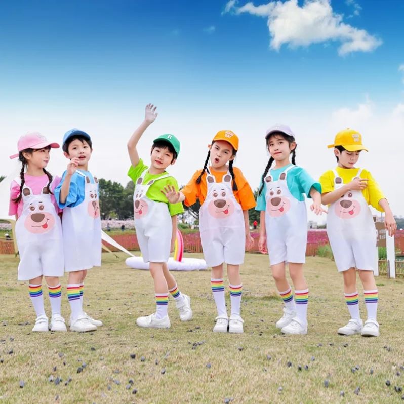 勇气大爆发演出服六一儿童糖果色表演幼儿园毕业班啦啦队多巴胺小