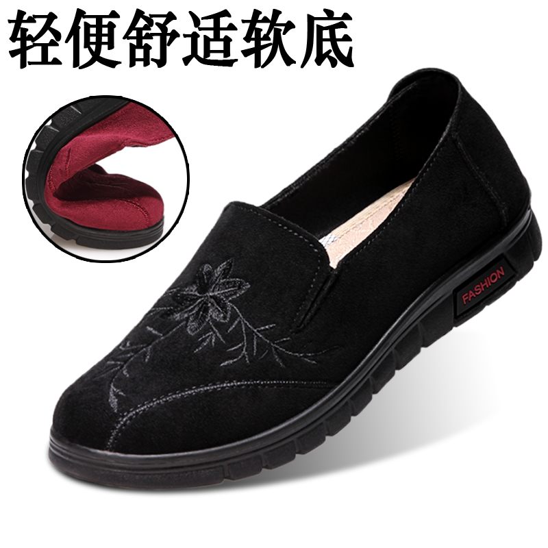 老北京布鞋女春季中老年人妈妈防滑软底舒适轻便平底婆婆奶奶单鞋