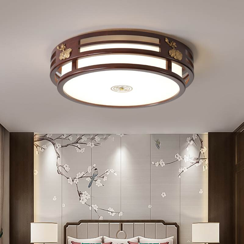 新中式实木客厅吸顶灯大厅灯卧室书房餐厅中国风仿古套餐家用灯具