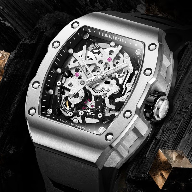 布加迪手表德国名正品牌男士全自动机械手表镂空潮流时尚十大