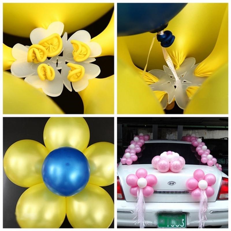 网红10pcs DIY Latex Flower Balloons Globos Plastic Clip Birt