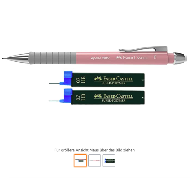 辰妈德国代购直邮Faber-Castell 232704 0.7mm小学生初中生自动笔