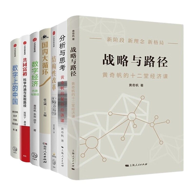 黄奇帆解读中国经济7本套：战略与路径+分析与思考+结构性改革+国内大循环+数字经济内涵与路径+共同富裕+数字上的中国