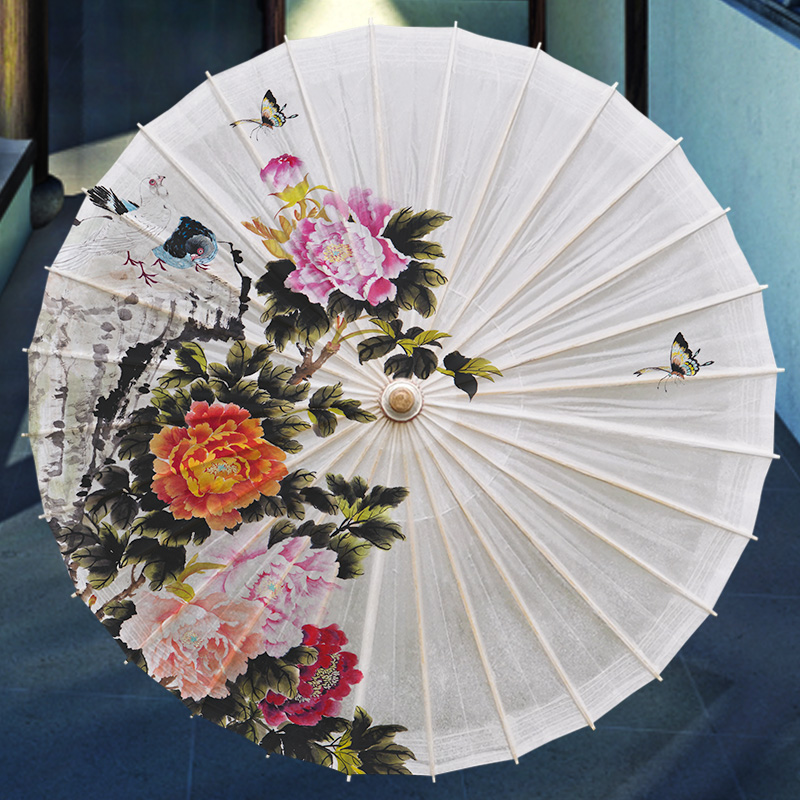 【牡丹】油纸伞走秀演出女古风拍照道具防雨防晒实用传统纯手工伞