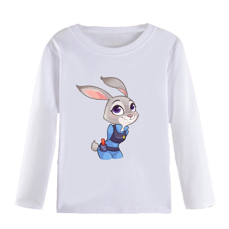 季兔子亲子装春秋t恤衣服儿童装 长袖疯狂动物城狐尼克兔朱迪 T恤
