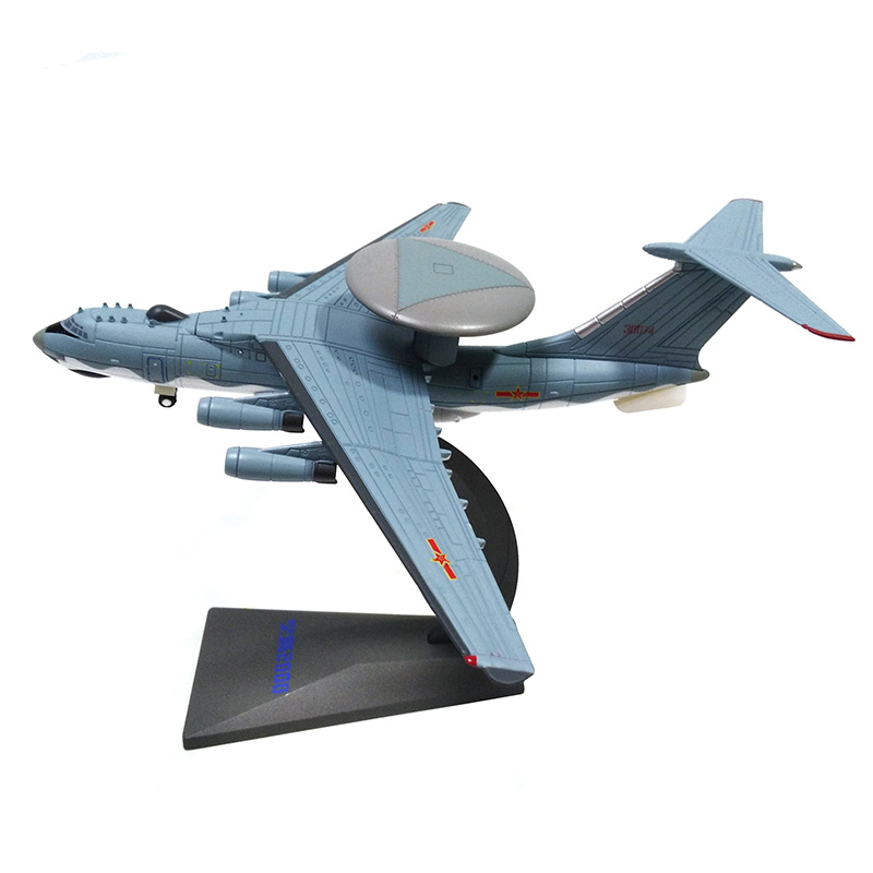 新款军旅情空警2000预警机起落架可收仿真合金KJ2000飞机军事模型