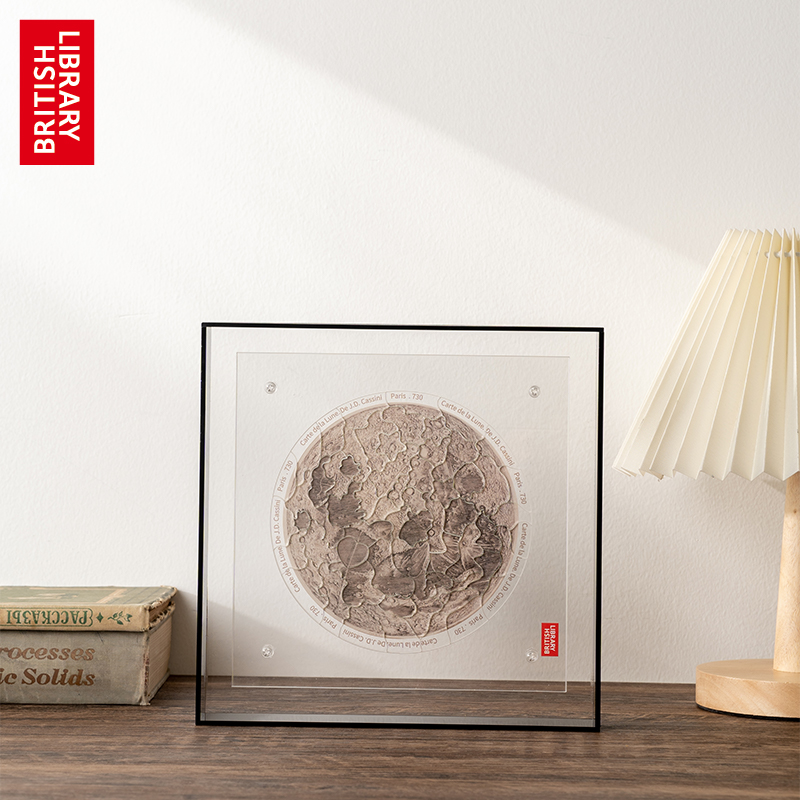 大英图书馆月球地图系列高透亚克力月球异形拼图摆件居家办公送礼