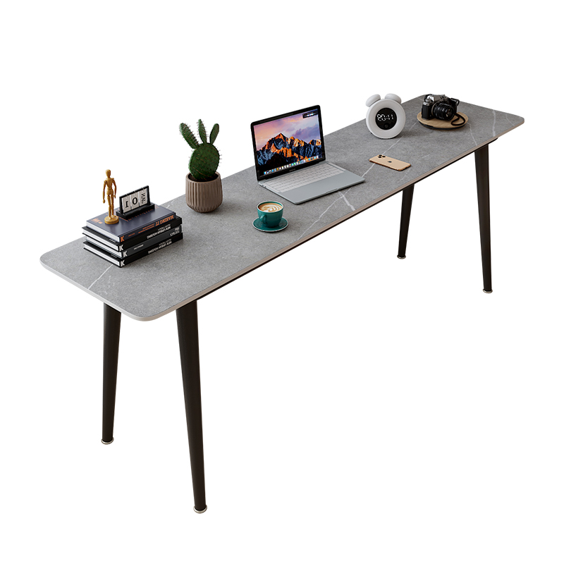 新款岩板长条书桌窄40cm简约现代卧室家用靠墙学习写字桌电脑桌工