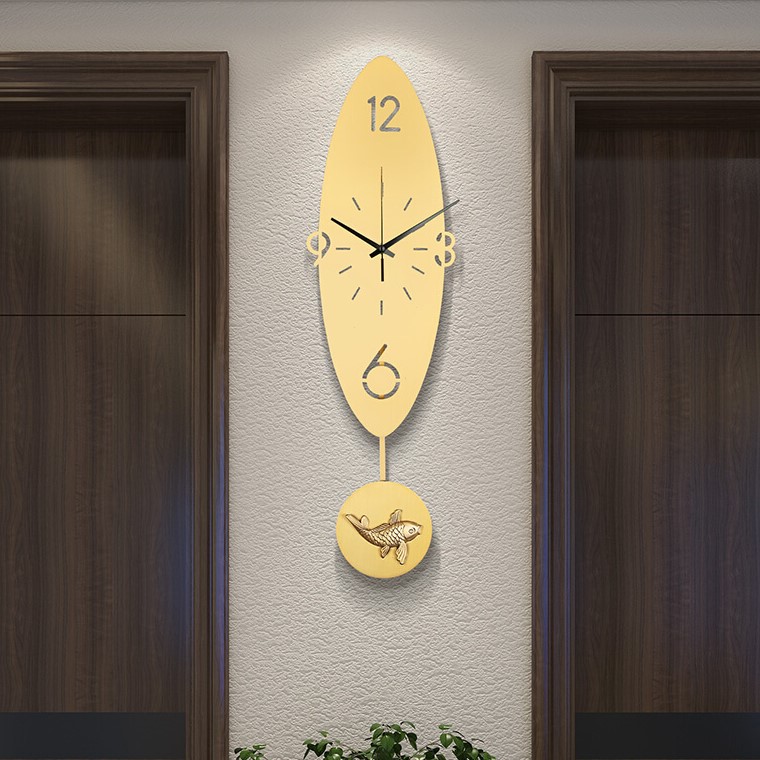 钟表挂钟客厅时尚创意简约高档纯铜轻奢时钟艺术现代大气全铜挂表